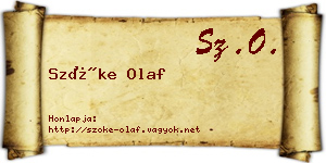 Szőke Olaf névjegykártya